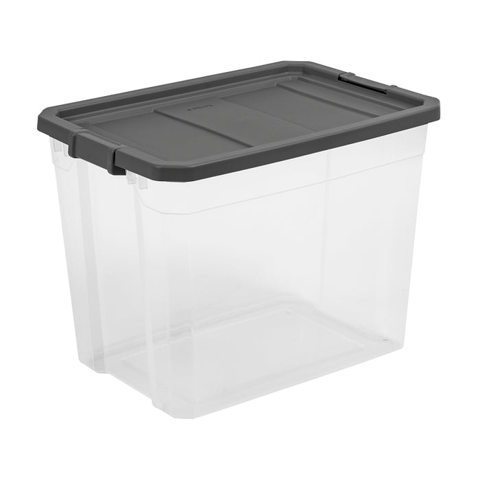 Sterilite 14783V04 Stacker Box, 108 qt, Plastic, Gray