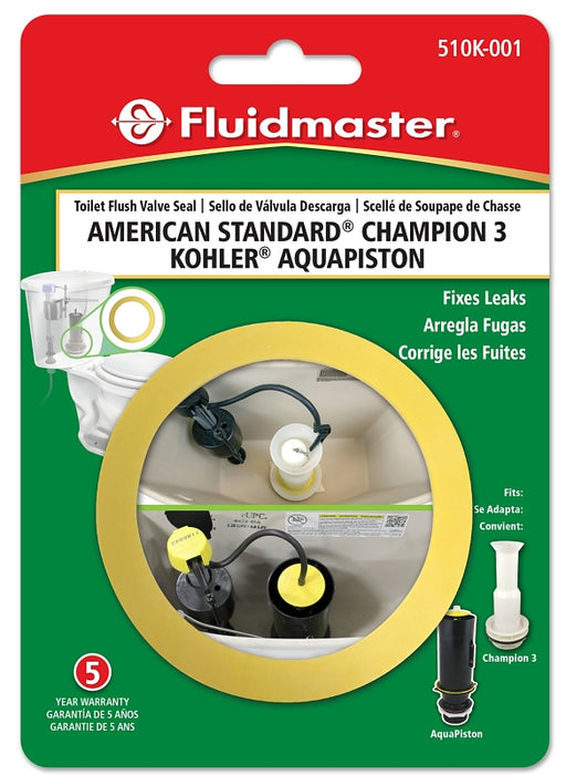 Fluidmaster 510K-001-P10 Toilet Flush Valve Seal, For: American Standard Champion 3, Kohler AquaPiston Flush Valves