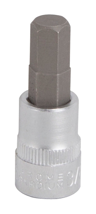 Vulcan 3506008922 Fractional Hex Bit Socket, 3/8 in Tip, 3/8 in Drive, Chrome, 1-7/8 in OAL