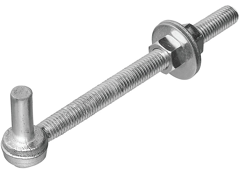 National Hardware N130-559 Full Threaded Bolt Hook, 6 in L, Steel, Zinc-Plated