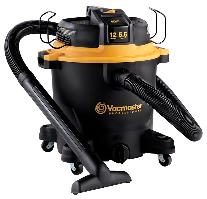 Vacmaster Beast Series VJH1211PF 0204 Corded Wet and Dry Vacuum, 12 gal, 143 cfm Air, Cartridge, 360 W, 120 V