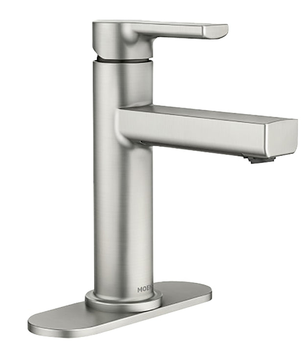 Moen Rinza 84627SRN Bathroom Faucet, 1.2 gpm, 1-Faucet Handle, 1-Faucet Hole, Metal, Brushed Nickel