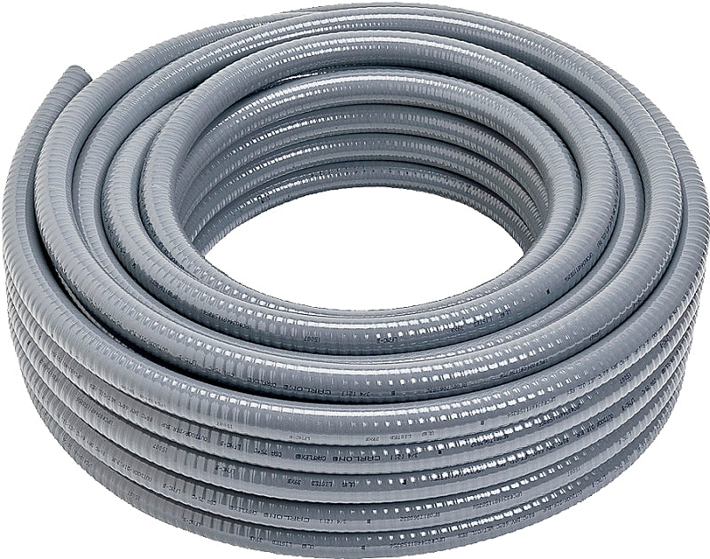 Carlon Carflex 15007-100 Conduit, 3/4 in, 100 ft L, PVC, Gray