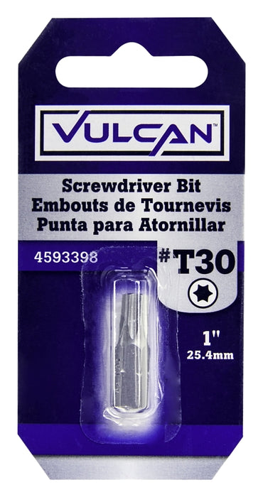 Vulcan 307751OR Screwdriver Bit, Hex Shank, S2 Chrome Molybdenum Steel