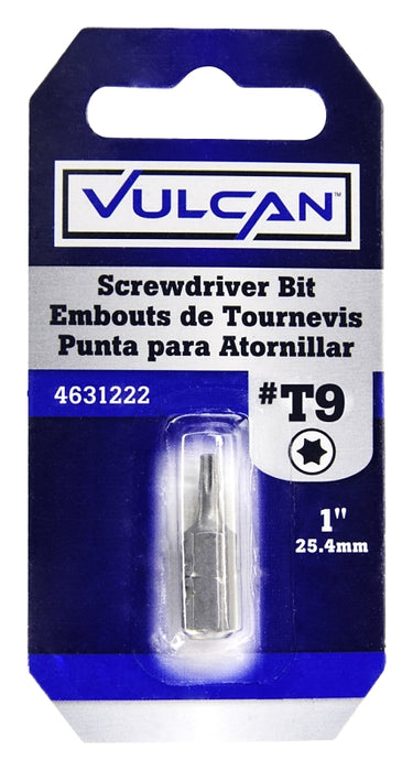 Vulcan 307161OR Screwdriver Bit, Hex Shank, S2 Chrome Molybdenum Steel