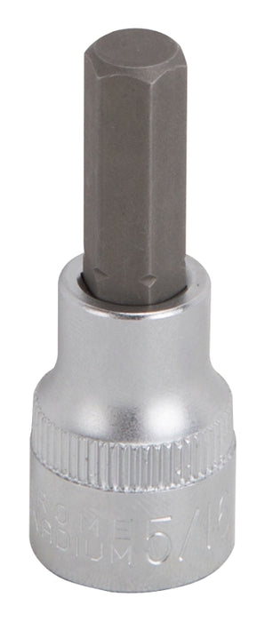 Vulcan 3506007321 Hex Bit Socket, 5/16 in Tip, 3/8 in Drive, Chrome, 1-7/8 in OAL