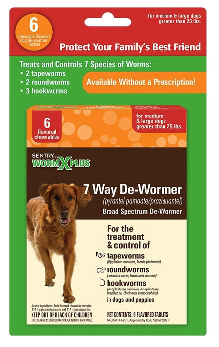 Sentry 3933 Dewormer, Tablet, 6 Count