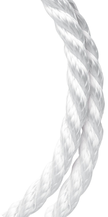 Baron 54612 Rope, 1/2 in Dia, 300 ft L, 420 lb Working Load, Nylon/Poly, White