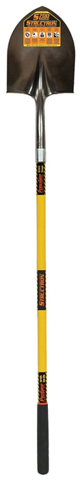 Structron S700 SpringFlex 49730 Shovel, 9-1/2 in W Blade, 14 ga Gauge, Steel Blade, Fiberglass Handle, Long Handle