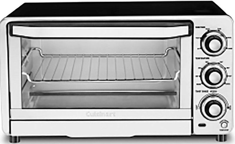 Cuisinart TOB-40N Toaster Oven Broiler, 1800 W, 6-Slice, 0.5 cu-ft, Automatic Control, Stainless Steel, Silver