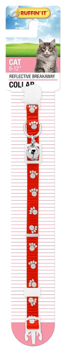 Ruffin'It 39249 Adjustable Breakaway Cat Collar, 3/8 in W Collar, 8 to 12 in L Collar, Assorted