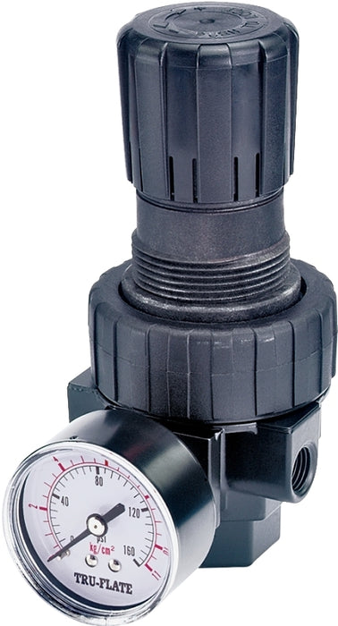 Tru-Flate 24-414 Air Line Regulator, Polycarbonate, 6.4 in H