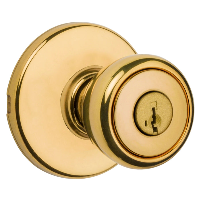 Kwikset 400T 3 RCAL RCSV1 Entry Knob, Polished Brass, 3 Grade