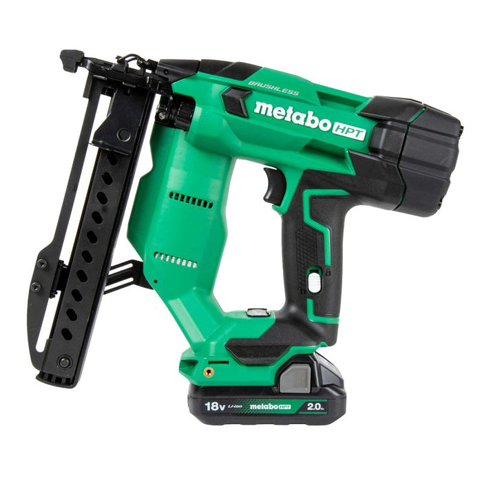 Metabo HPT N1804DAM Cordless Stapler, Battery Included, 18 V, 2 Ah, 1/4 in W Crown, 1/2 to 1-1/2 in L Leg