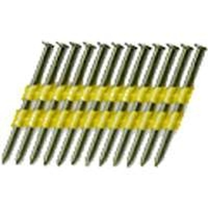 ProFIT 0616172 Framing Nail, Plastic Strip Collation, 3 in L, 10-1/4 Gauge, Steel, Bright, Round Head, 2000/PK