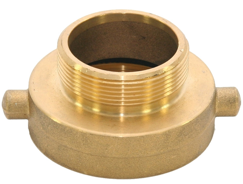 Abbott Rubber JBHA-150 Hydrant Adapter, 2-1/2 x 1-1/2 in, NST x NPT, Brass