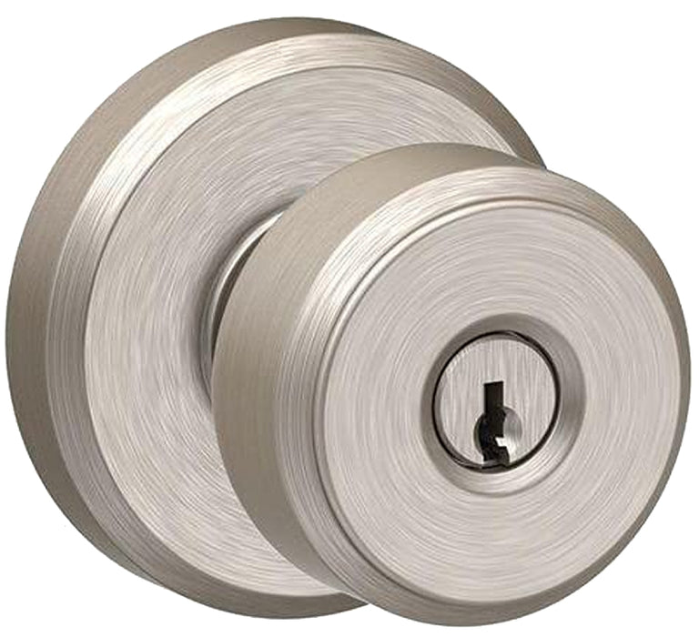 Schlage F Series F51VBWE619 Entry Knob, Knob Handle, Satin Nickel, Metal