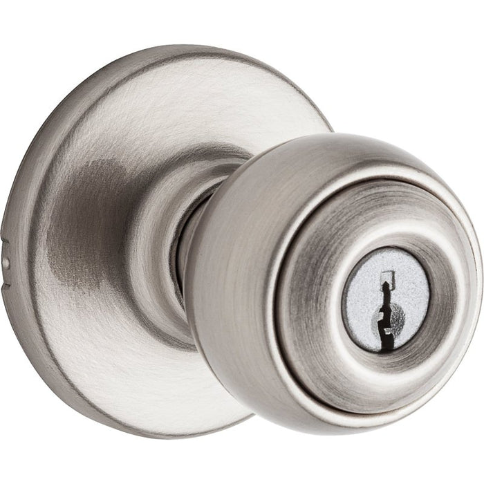 Kwikset 400P 15 6AL RCS K3 V1 Entry Knob, Satin Nickel, Zinc, KW1 Keyway, Re-Key Technology: Smartkey, Residential