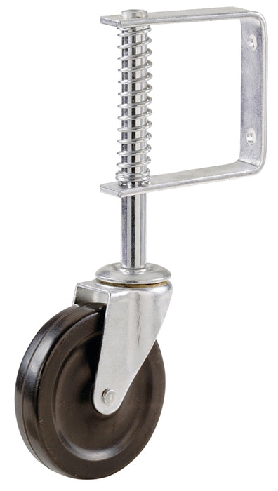 Shepherd Hardware 9785 Swivel Gate Caster, 4 in Dia Wheel, Hard Rubber Wheel, 125 lb