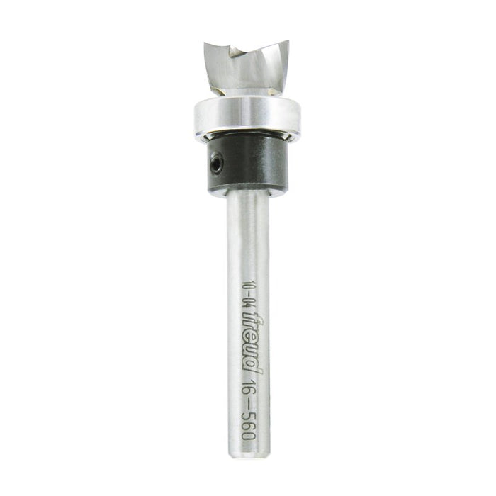 Freud 16-560 Router Bit, 1/2 in Dia Cutter, 2-7/16 in OAL, 1/4 in Dia Shank, 2-Cutter, Carbide