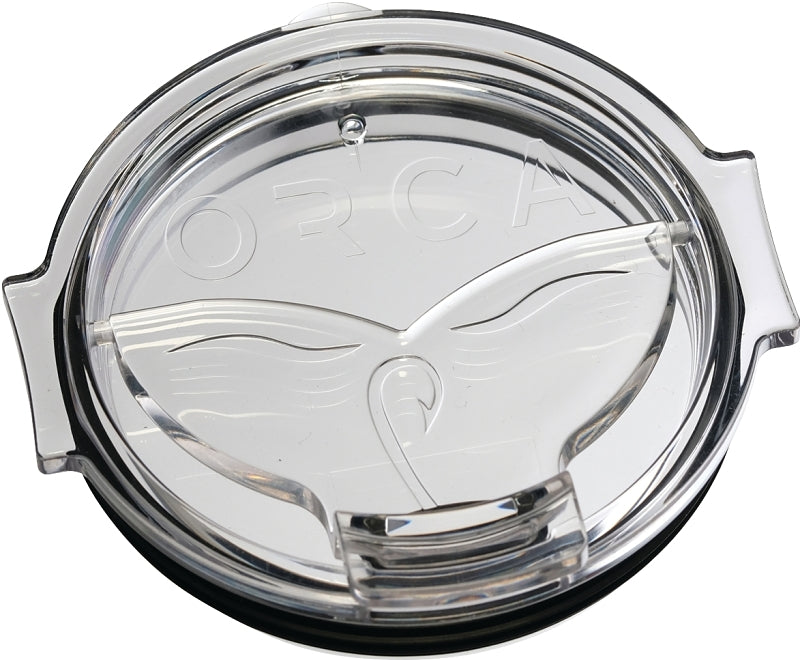 Orca ORCCHAFLIP Flip Top Chaser Lid, Whale Tail, Polymer, Clear, For: Fits 27 oz ORCA Chaser