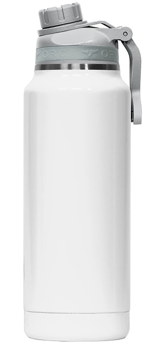 Orca Hydra Series ORCHYD34PE/WH/GY Bottle, 34 oz, 18/8 Stainless Steel/Copper, Pearl/White, Powder-Coated