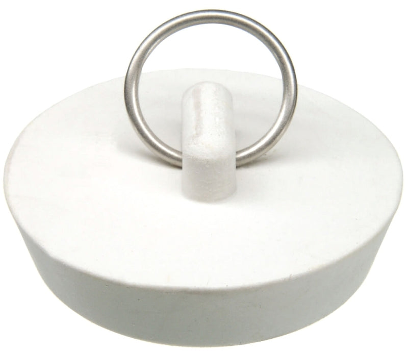 Danco 88272 Drain Stopper, Rubber, White, For: 1-3/4 in Drain, Universal Sink