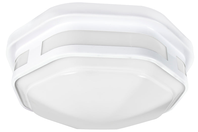 ETI Color Preference Series FME-10-802-MV-N-N-W Hexagon Lighting, 120 VAC, LED Lamp, 830 Lumens Lumens, White Fixture