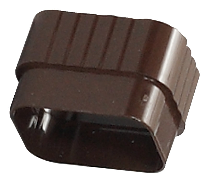 Amerimax M1623 Connector, 5 in Gutter, Vinyl, Brown