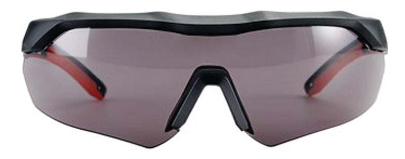 3M 47091-WZ4 Safety Glasses, Anti-Fog, Anti-Scratch Lens, Wraparound Frame, Black/Red Frame