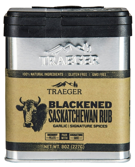 Traeger SPC178 Blackened Rub, Garlic, 8.25 oz Tin