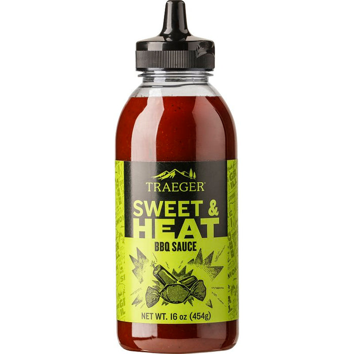 Traeger SAU065 Sweet and Heat Spicy BBQ Marinade, Heat, Spicy, Sweet, 16 oz Bottle