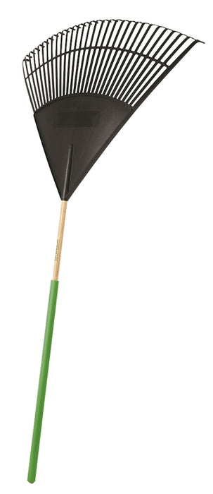 Vulcan 34590 Lawn/Leaf Rake, Poly Tine, 30 -Tine, Wood Handle, 48 in L Handle