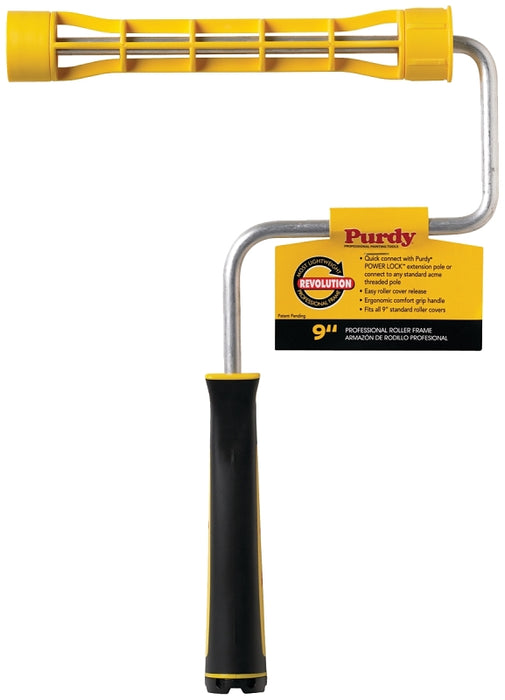 Purdy Revolution 14A751129 Roller Frame, 9 in L Roller, Plastic Handle, Ergonomic Handle