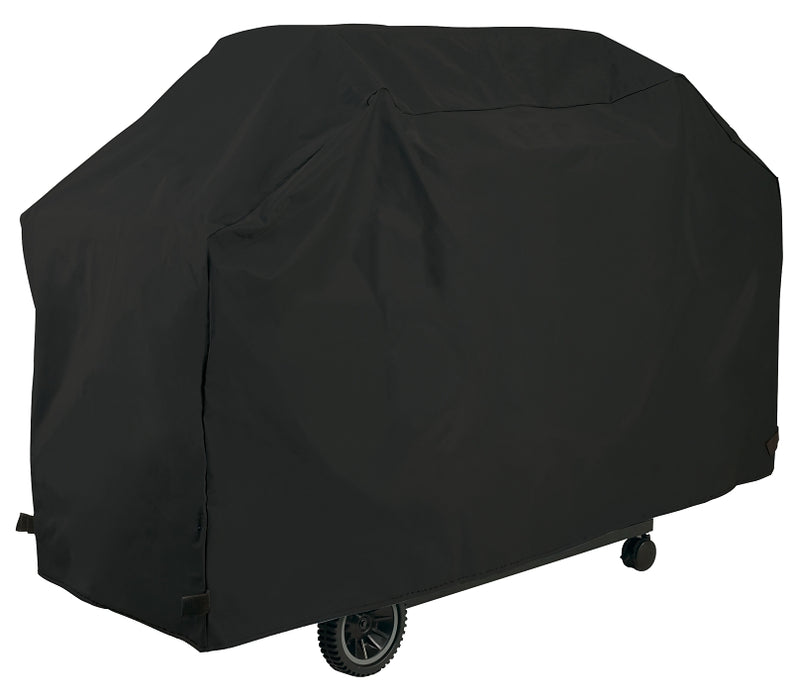 GrillPro 50351 Deluxe BBQ Grill Cover, 51 in W, 21 in D, 40 in H, PEVA/Polyester/PVC, Black