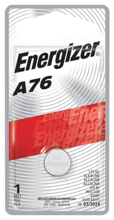 Energizer A76BPZ Battery, 1.5 V Battery, 118 mAh, A76 Battery, Alkaline, Manganese Dioxide