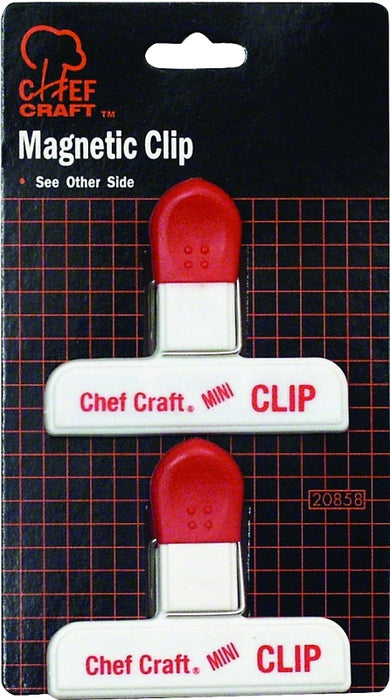 Chef Craft 20858 Magnetic Mini Clip, 3 in W, Red/White