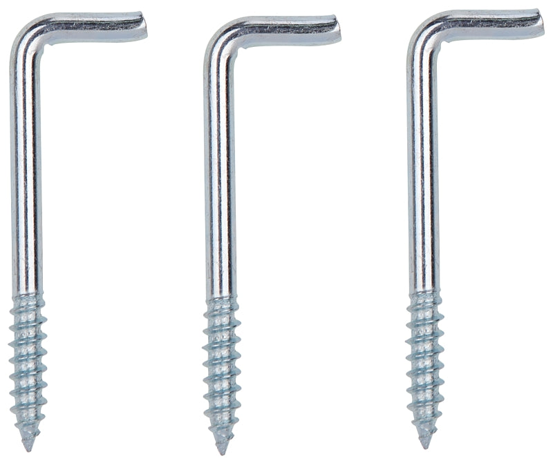 ProSource LR-396-PS Screw Hook, 5/8 in Opening, 5.3 mm Thread, 2-5/8 in L, Steel, Zinc