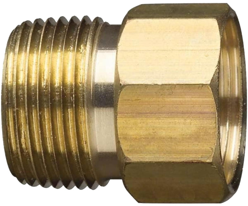 Gilmour 800774-1001 Hose Adapter, 3/4 x 3/4 in, MNPT x FNH, Brass, For: Garden Hose