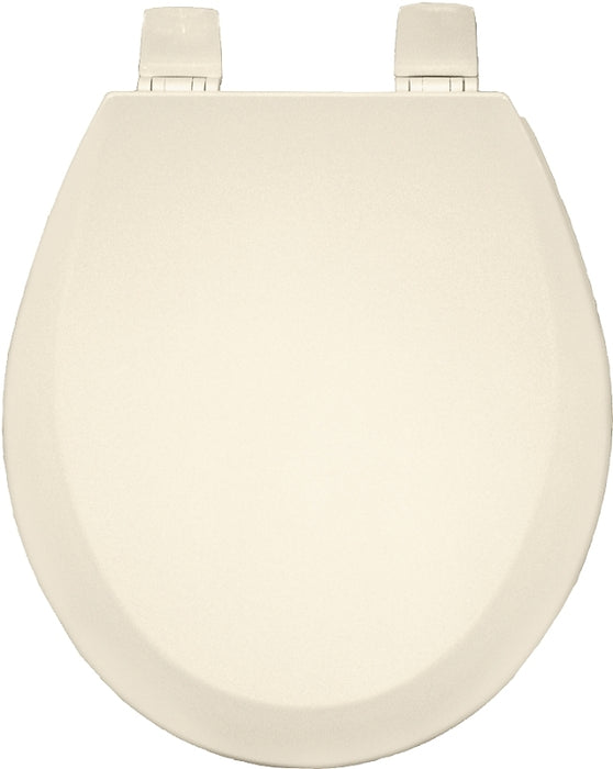 Bemis 500PROAR-006 Toilet Seat, Round, Molded Wood, Beige, Adjustable Hinge