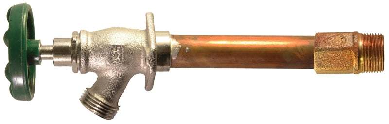 Arrowhead Brass 456 Series 456-08LF Wall Hydrant, 1/2 in Inlet, MIP x Copper Sweat Inlet, 3/4 in Outlet, 13 gpm