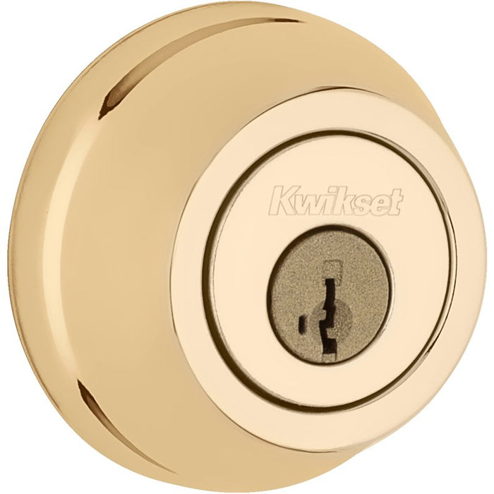 Kwikset Signature Series 780 3 SMT 6AL STRKP K3 Deadbolt, 2 Grade, Keyed Key, Zinc, Polished Brass, KW1 Keyway