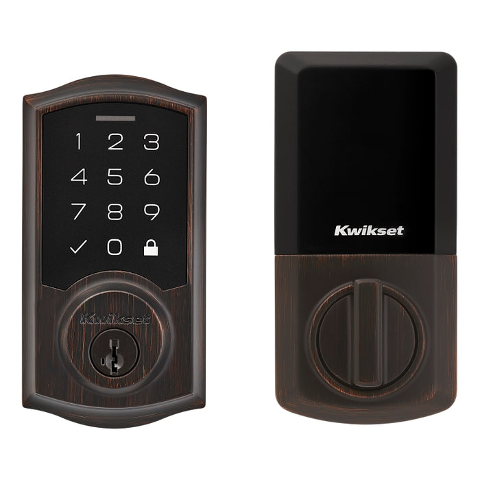 Kwikset 270 Series 9270 TRL 11P SMT RBP Smartcode Deadbolt, 2 Grade, Keyed One-Side Key, Venetian Bronze, KW1 Keyway