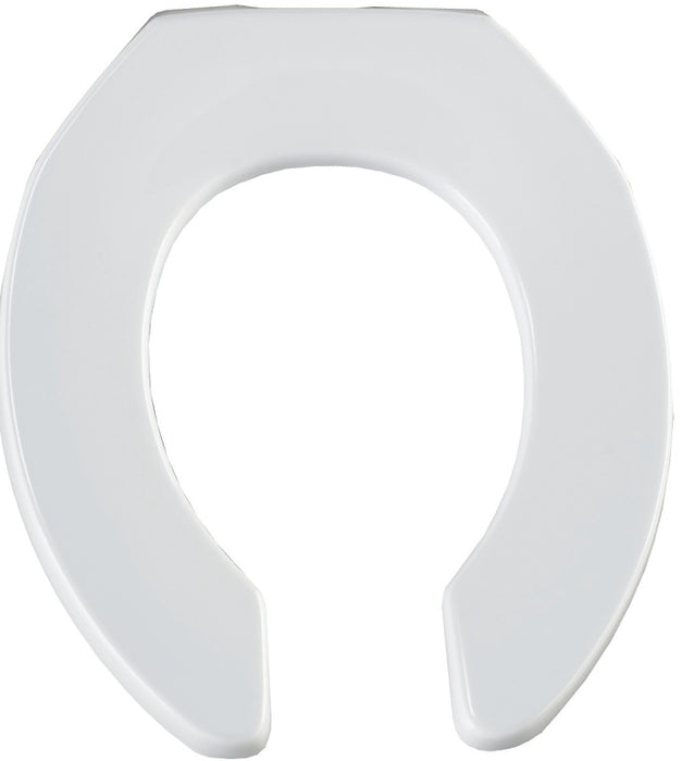 Bemis M955C-000 Toilet Seat with Cover, Round, Plastic, White, Sta-Tite Hinge