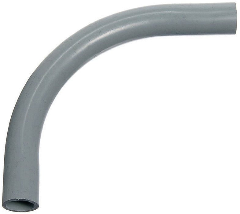 Carlon UA9DK Elbow, 2-1/2 in Trade Size, 90 deg Angle, SCH 40 Schedule Rating, PVC, 24 in L Radius, Plain End, Gray