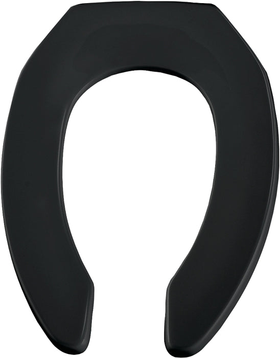 Bemis 1955CT-047 Toilet Seat, Elongated, Plastic, Black, Sta-Tite Hinge