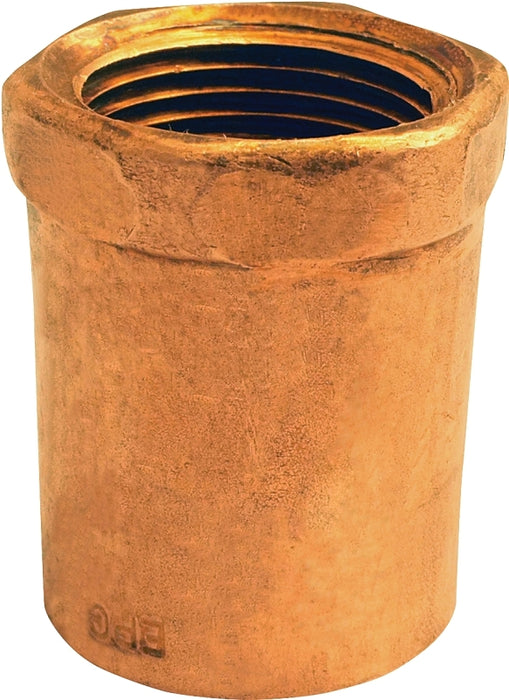 Elkhart Products 103R Series 30124 Reducing Pipe Adapter, 3/8 x 1/2 in, Sweat x FNPT, Copper