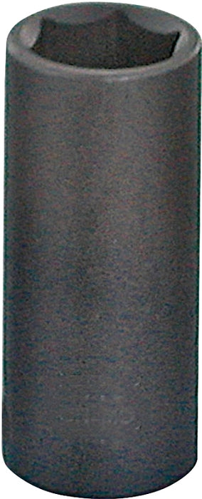 Vulcan MT65802087-1 Deep Impact Socket, 9 mm Socket, 1/2 in Drive, Deep Drive, 6-Point, Chrome Molybdenum Steel