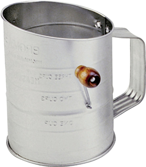 Norpro 136 Rotary Flour Sifter, 24 oz, 6 in H, Stainless Steel