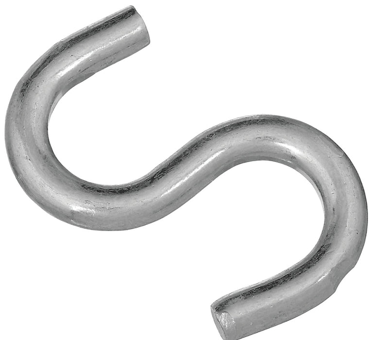 National Hardware N273-433 S-Hook, 2-1/2 in, 140 lb Working Load, 0.9 in Dia Wire, Steel, Zinc